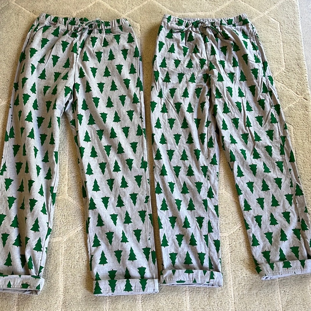 Set of 2 Hanna Andersson Tannenbaum Tree PJ Pants